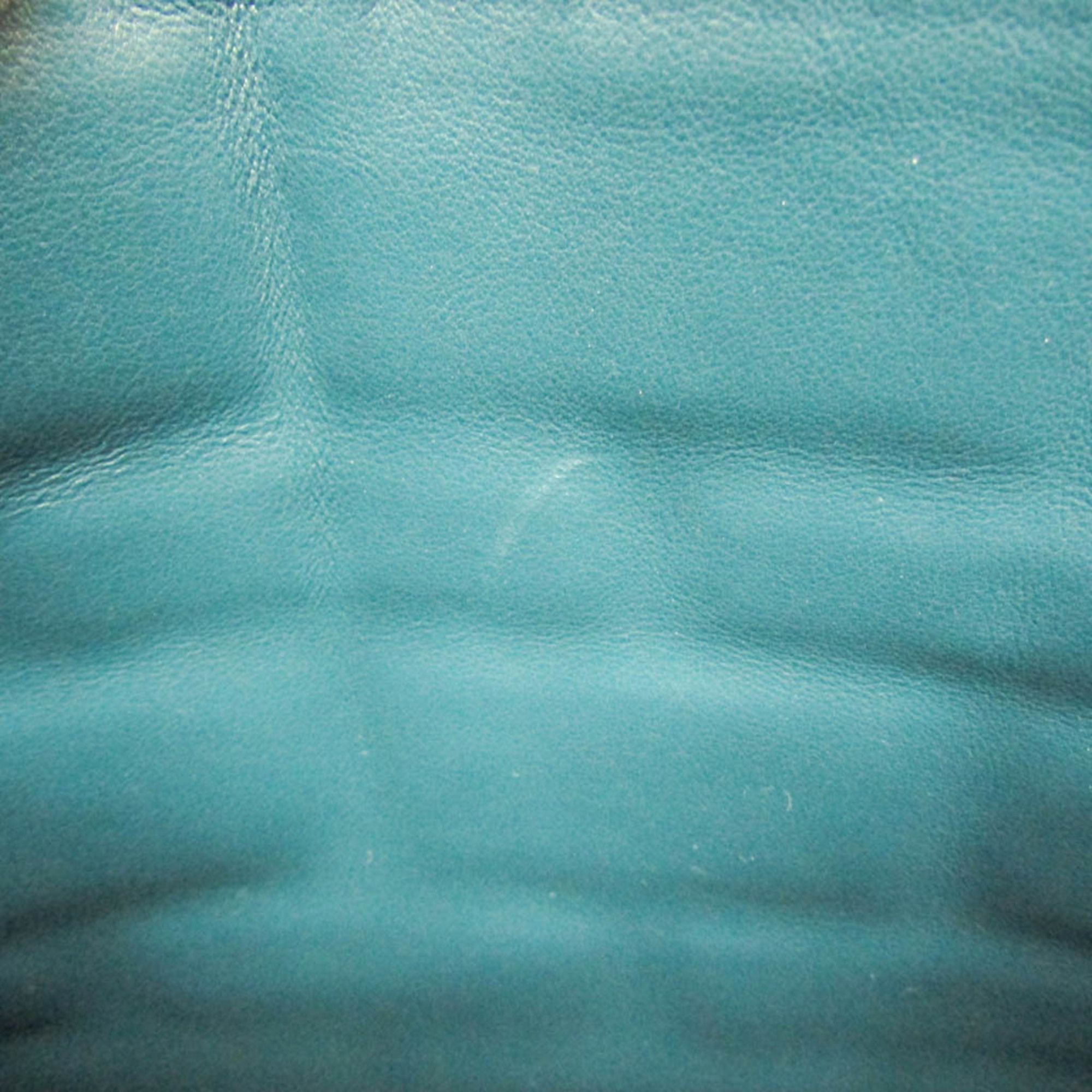 Bottega Veneta BLOCK QUILTING 592855 Women,Men Leather Clutch Bag Blue Green