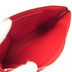 Celine C Charm 10B813BFL Women's Leather Clutch Bag,Pouch Red Color