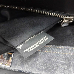 Fendi Peekaboo 7VA388 Women's PVC,Leather Handbag,Shoulder Bag Black,Dark Gray,Navy