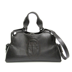 Cartier Marcello Women's Leather Handbag,Shoulder Bag Dark Brown