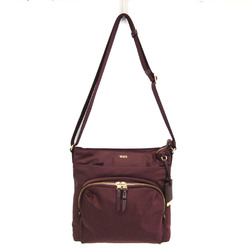 Tumi CAPRI 0484785MER Women's Nylon,Leather Shoulder Bag Bordeaux