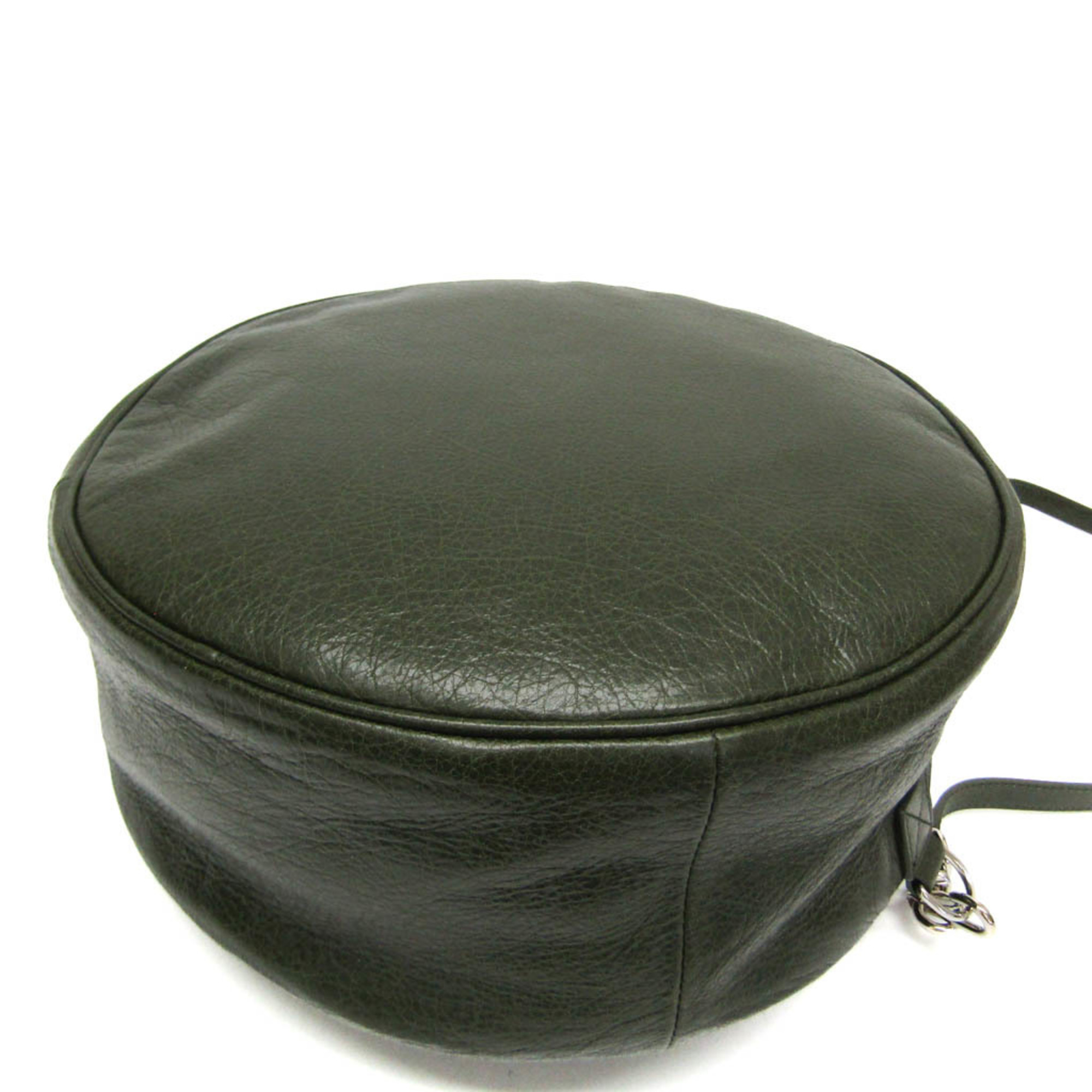 Balenciaga Air Hobo S 466844 Women's Leather Handbag,Shoulder Bag Khaki