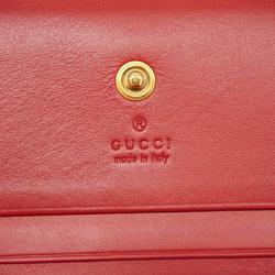 Gucci Wallet GG Supreme Cherry 476050 Brown Red Women's