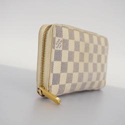 Louis Vuitton Long Wallet Damier Azur Zippy N60019 White Women's