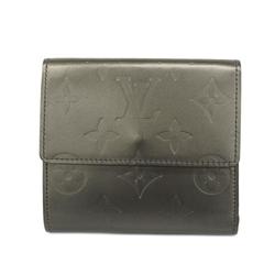 Louis Vuitton Tri-fold Wallet Monogram Matte Porte Monnaie Billet Credit M65112 Noir Men's Women's