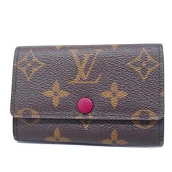 Louis Vuitton Key Case Monogram Multicle 6 M60701 Fuchsia Brown Men's Women's