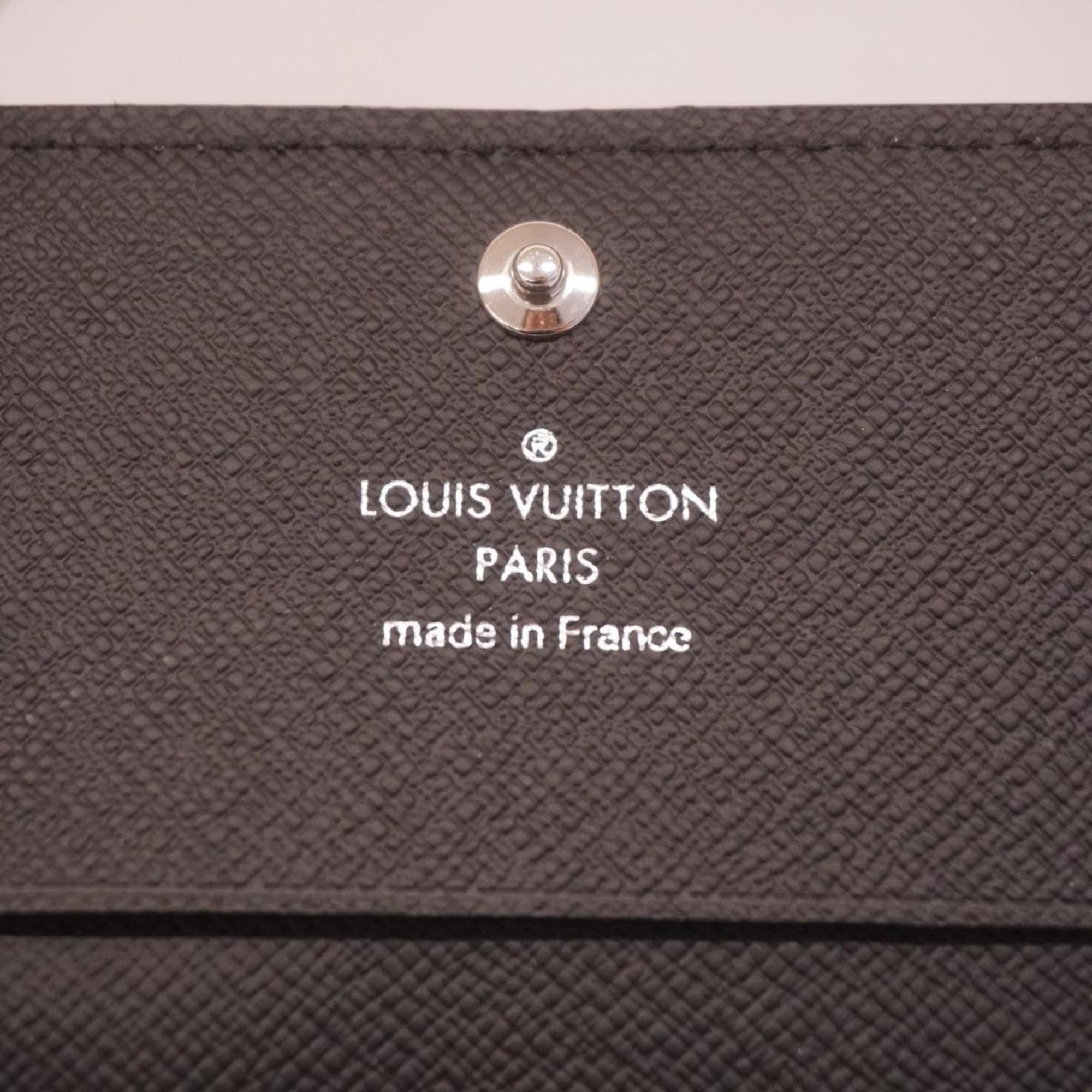 Louis Vuitton Business Card Holder Taiga Envelope Carte de Visite NM M64595 Black Men's