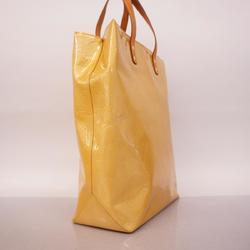 Louis Vuitton Tote Bag Vernis Reed MM M91141 Beige Women's