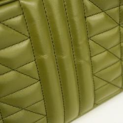 Gucci Shoulder Bag GG Marmont 447632 Leather Green Women's