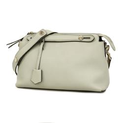 Fendi handbag by the way leather light grey ladies