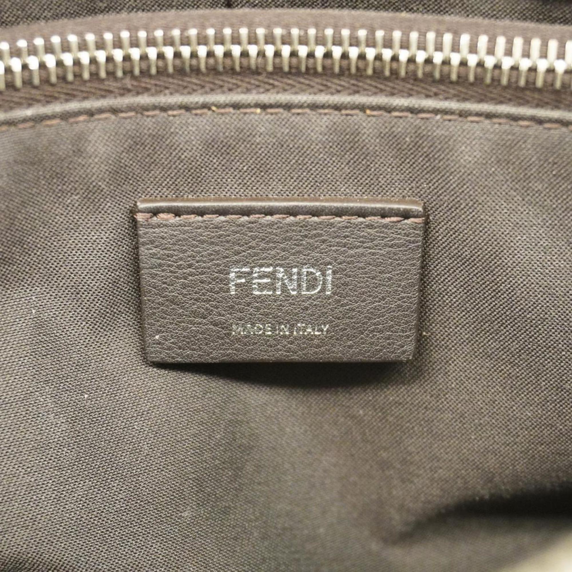 Fendi handbag by the way leather light grey ladies
