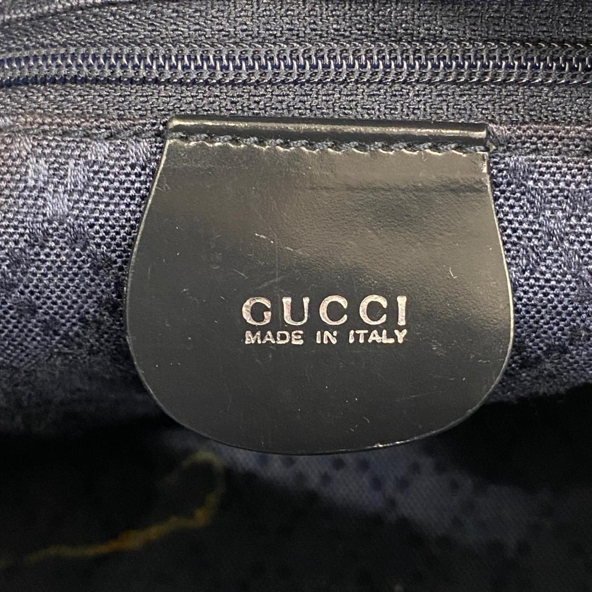 Gucci Shoulder Bag Bamboo 000 0531 200047 Nylon Navy Women's