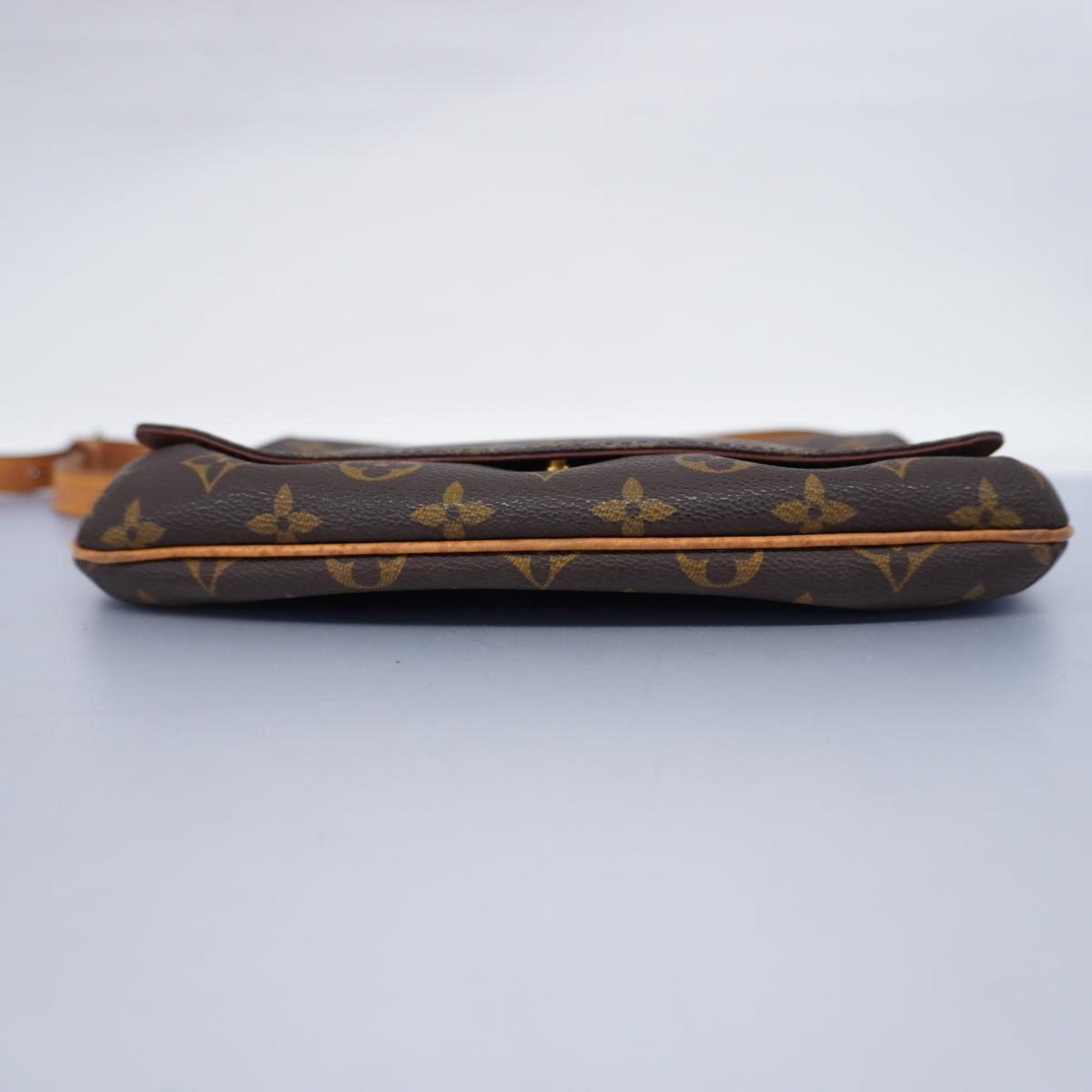 Louis Vuitton Shoulder Bag Monogram Hussette Tango Short Strap M51257 Brown Women's