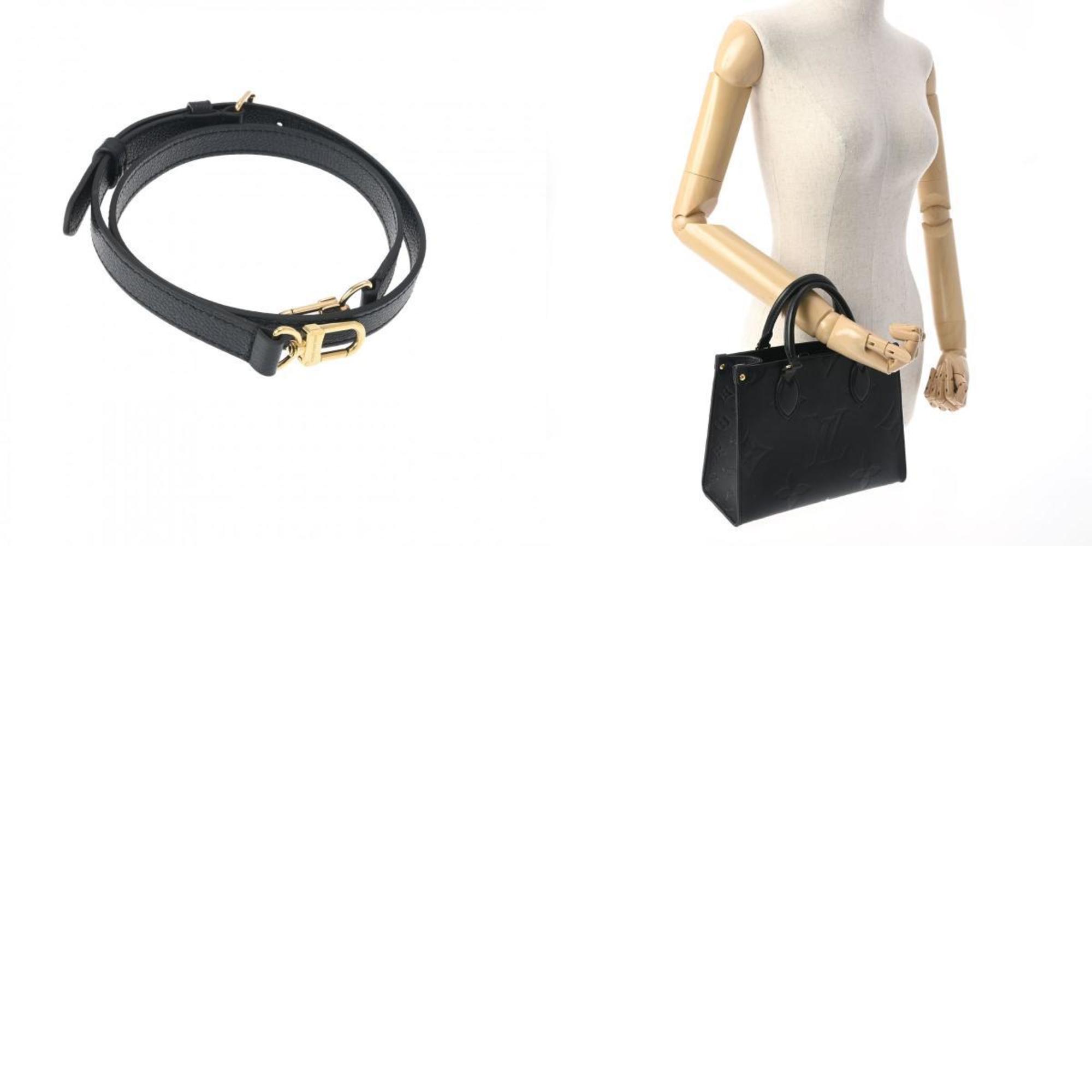 LOUIS VUITTON Louis Vuitton Monogram Empreinte On the Go PM Black M45653 Women's Leather Handbag