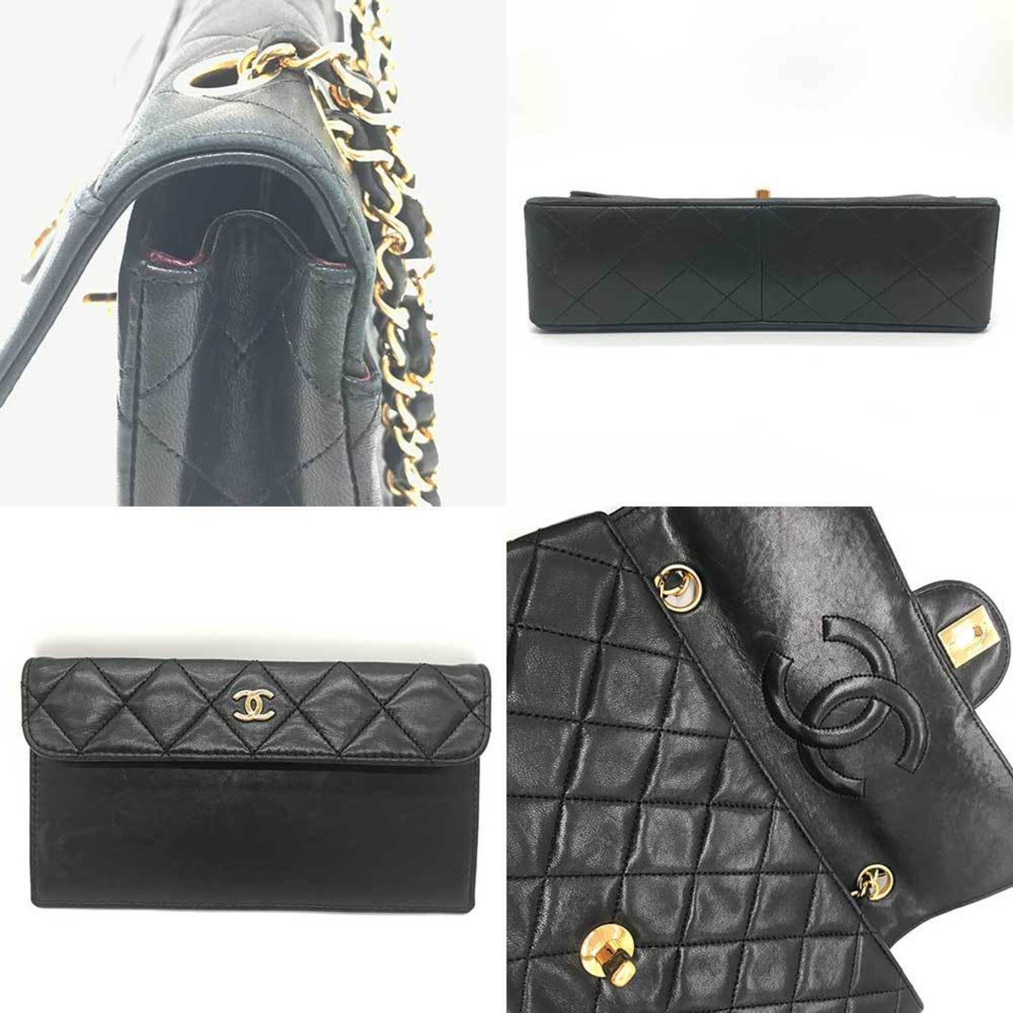 Chanel Matelasse Chain Shoulder Bag Lambskin CHANEL Black