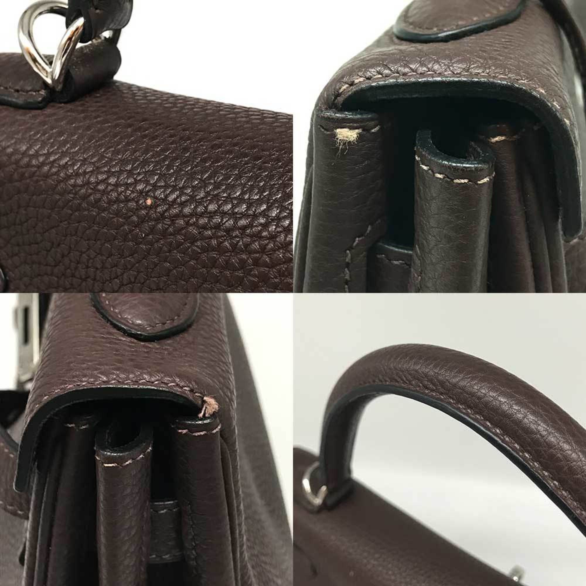 Hermes bag Kelly 32 □K stamped inside stitching Togo hand brown HERMES