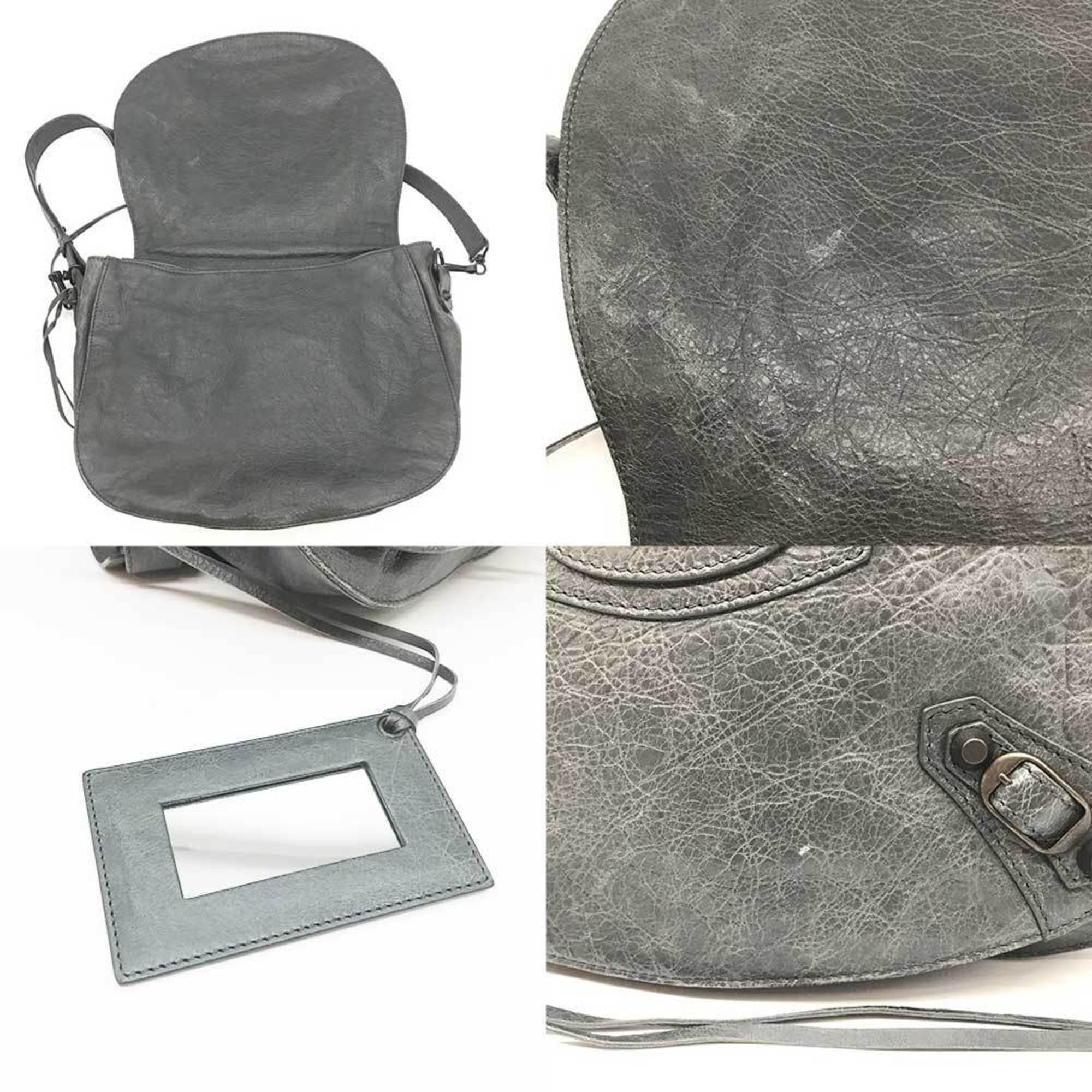 Balenciaga Classic Neofolk Shoulder Bag Leather 285346 Flap BALENCIAGA
