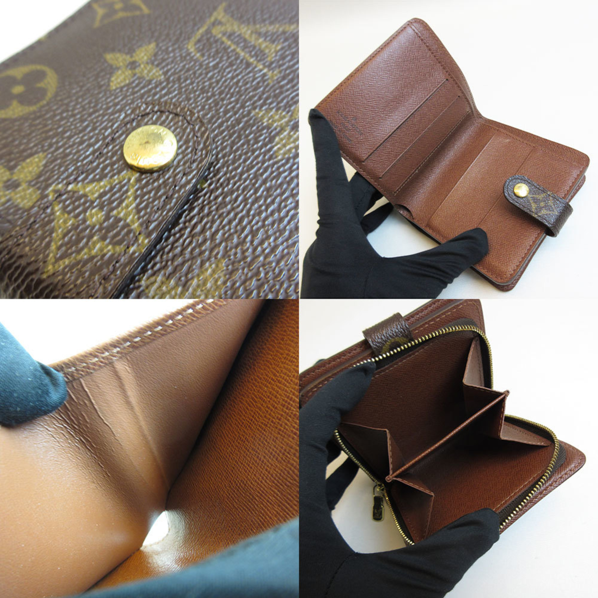 Louis Vuitton Wallet Compact Zip Bi-fold Monogram M61667 LOUISVUITTON