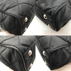 Prada Tessuto Chain Shoulder Bag Nylon Black