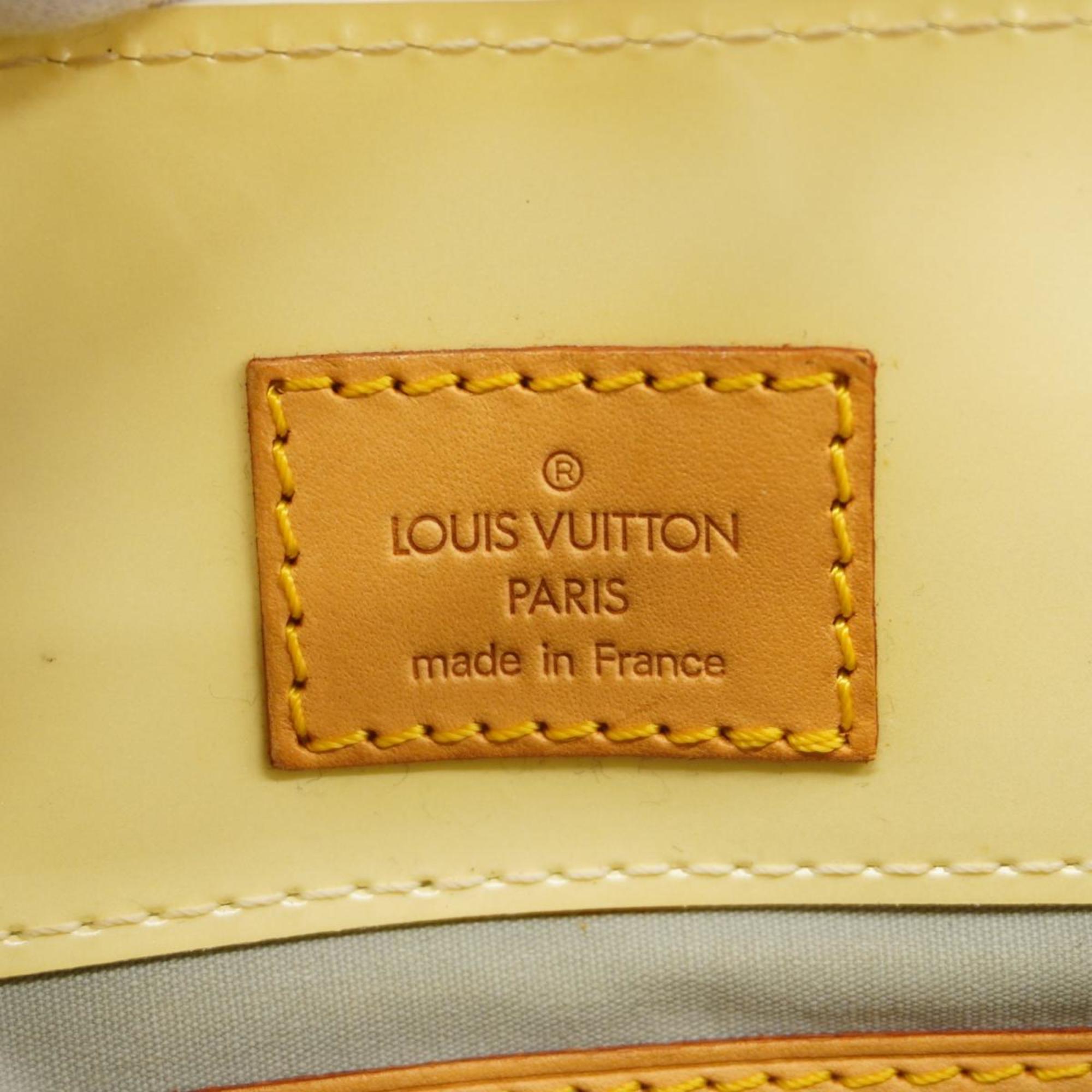 Louis Vuitton Handbag Vernis Reed PM M91144 Beige Women's