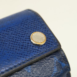 Louis Vuitton Tri-fold Wallet Taiga Rama Monogram Discovery Compact M67620 Cobalt Men's