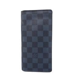 Louis Vuitton Long Wallet Damier Cobalt Portefeuille Brazza N63212 Blue Black Men's