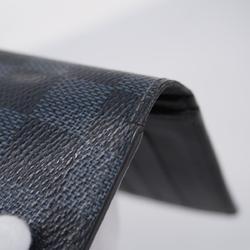 Louis Vuitton Long Wallet Damier Cobalt Portefeuille Brazza N63212 Blue Black Men's