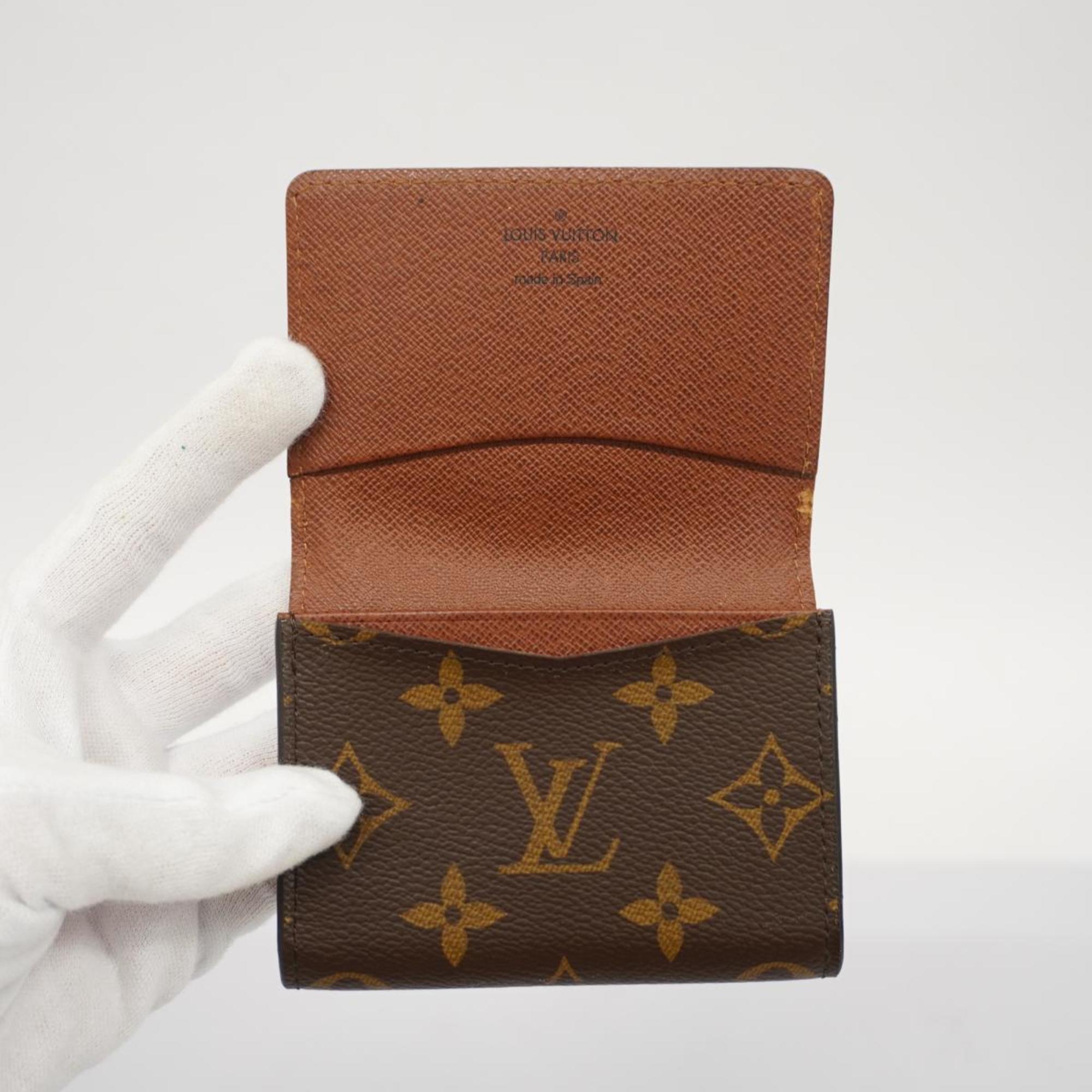 Louis Vuitton Business Card Holder Monogram Envelope Carte de Visite M62920 Brown Men's Women's