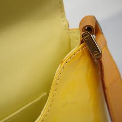 Louis Vuitton Shoulder Bag Vernis Thompson Street M91071 Lime Yellow Ladies