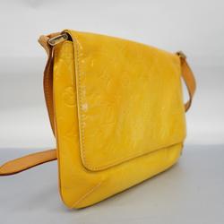 Louis Vuitton Shoulder Bag Vernis Thompson Street M91071 Lime Yellow Ladies