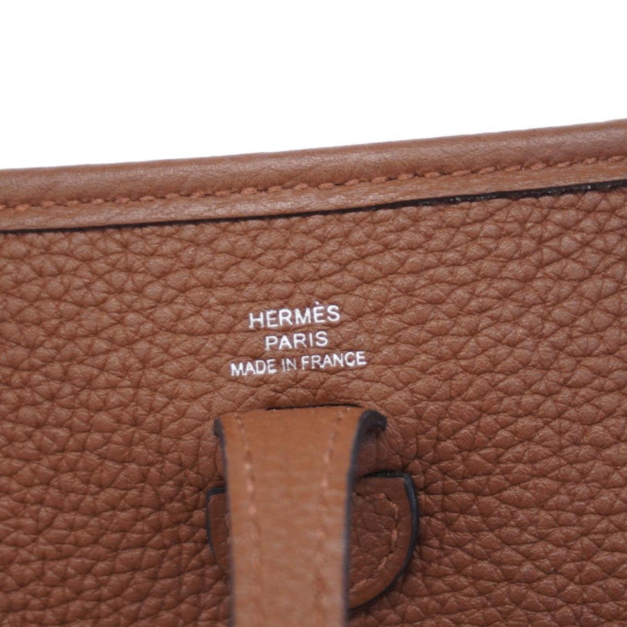 Hermes Shoulder Bag Evelyn TPM U Stamp Taurillon Clemence Brulée Women's