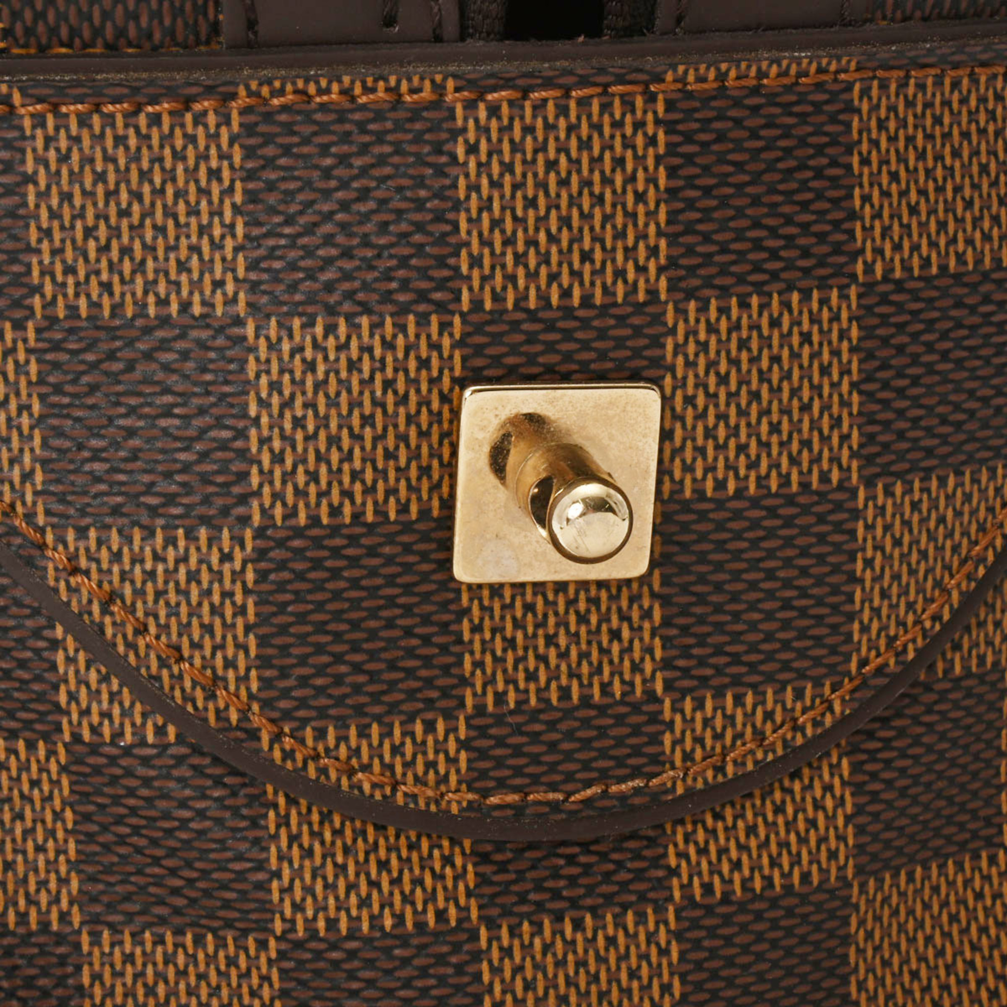 LOUIS VUITTON Damier Duomo Brown N60008 Women's Canvas Handbag