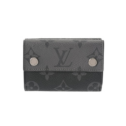 LOUIS VUITTON Louis Vuitton Monogram Eclipse Discovery Compact Wallet Black/Grey M45417 Men's Canvas Tri-fold