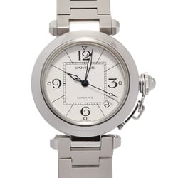 CARTIER Pasha C W31074M7 Men's Stainless Steel Watch Automatic White Dial