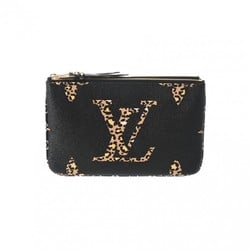 LOUIS VUITTON Louis Vuitton Monogram Jungle Pochette Double Zip Black/Brown M67874 Women's Canvas Shoulder Bag