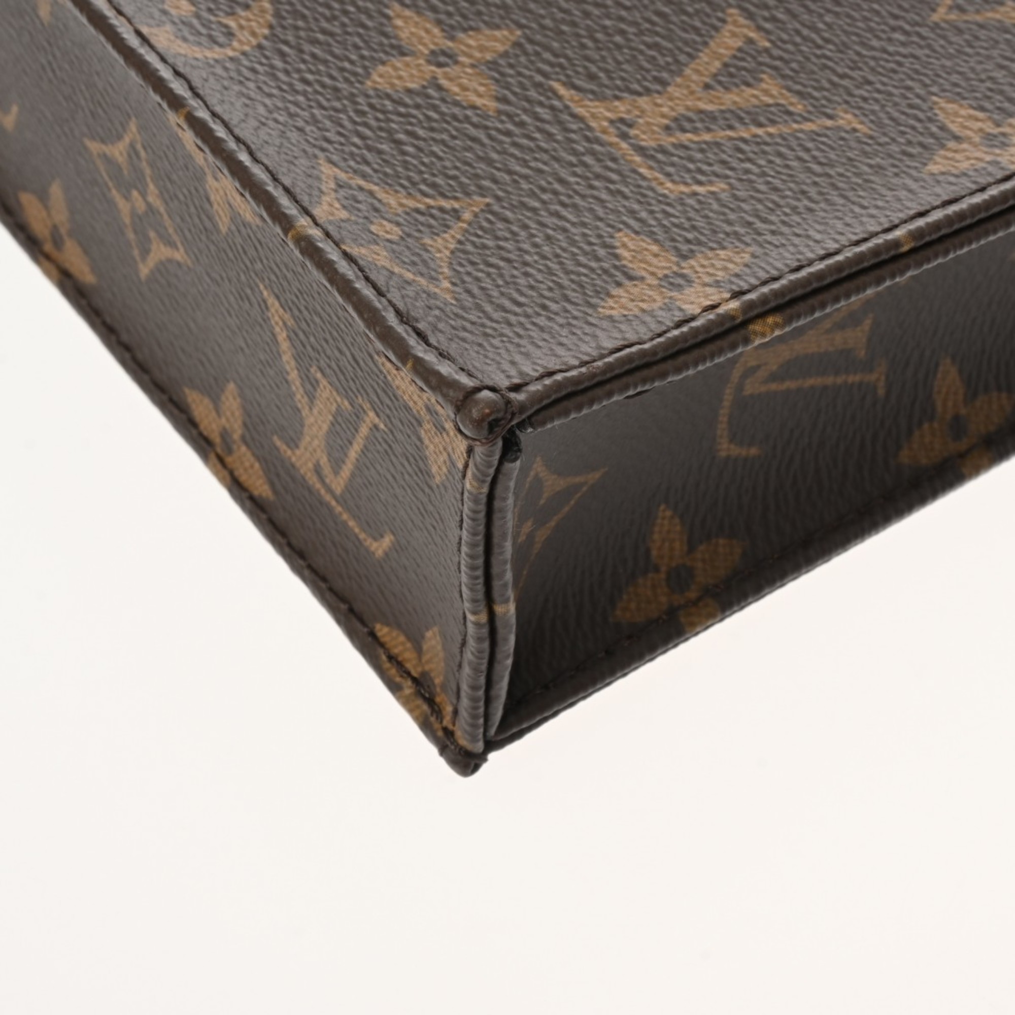 LOUIS VUITTON Louis Vuitton Monogram Petite Sac Plat Brown M81295 Women's Canvas Handbag