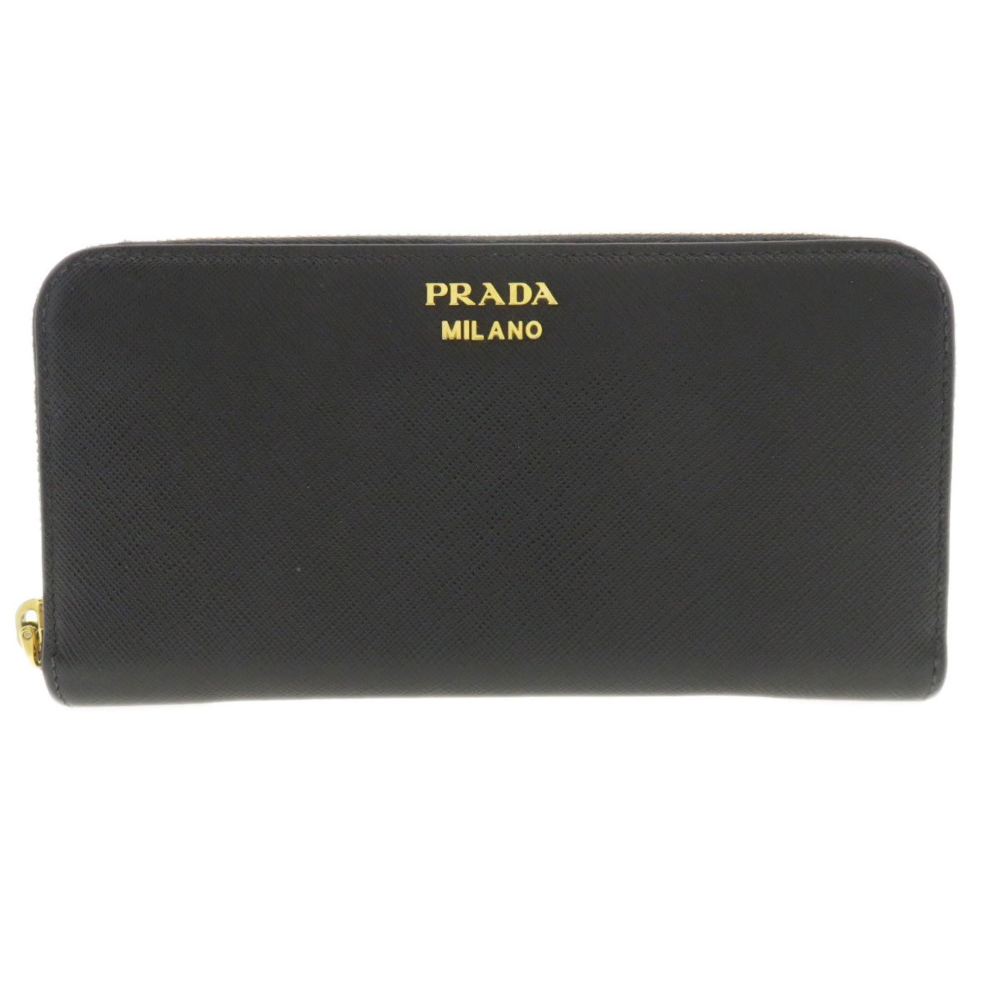 Prada motif long wallet leather women's PRADA