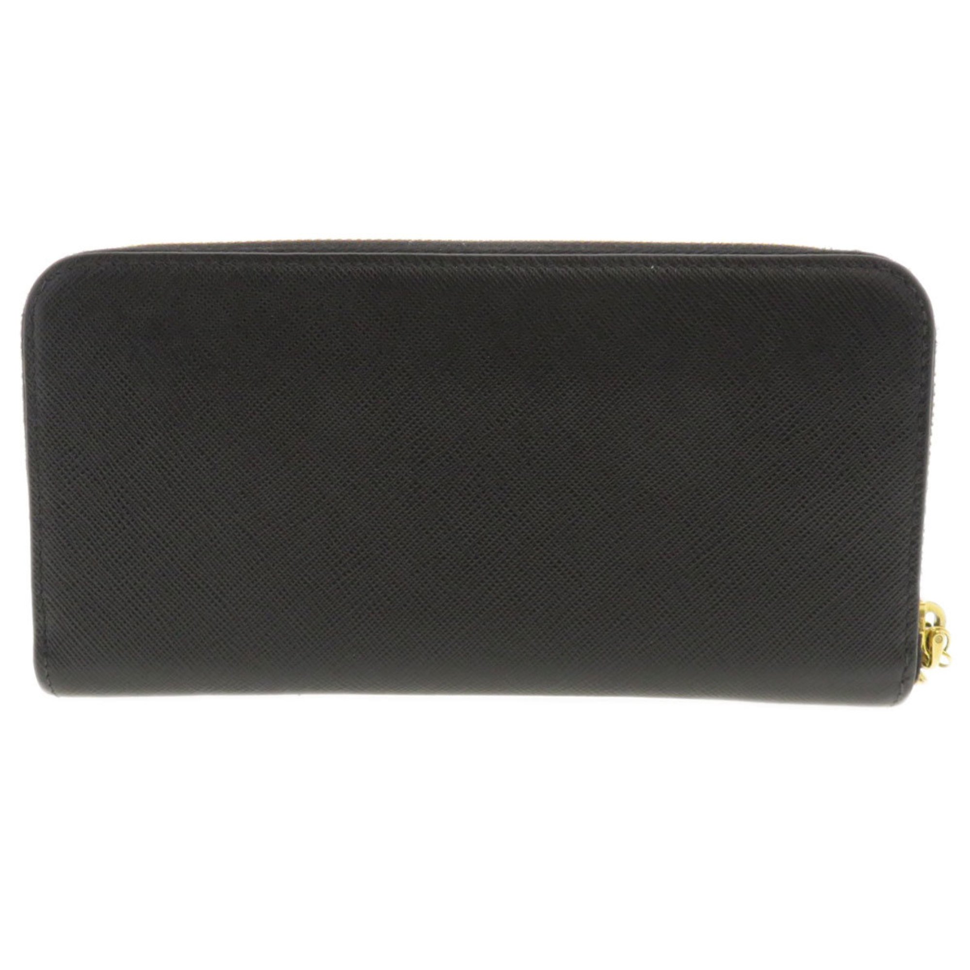 Prada motif long wallet leather women's PRADA