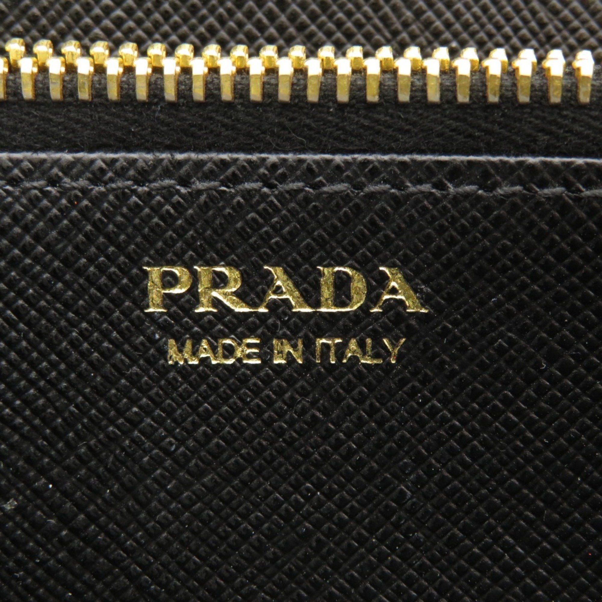 Prada motif long wallet leather women's PRADA