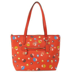 Coach 37226 Flower Pattern Metal Fittings Tote Bag Leather Women's COACH