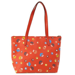 Coach 37226 Flower Pattern Metal Fittings Tote Bag Leather Women's COACH