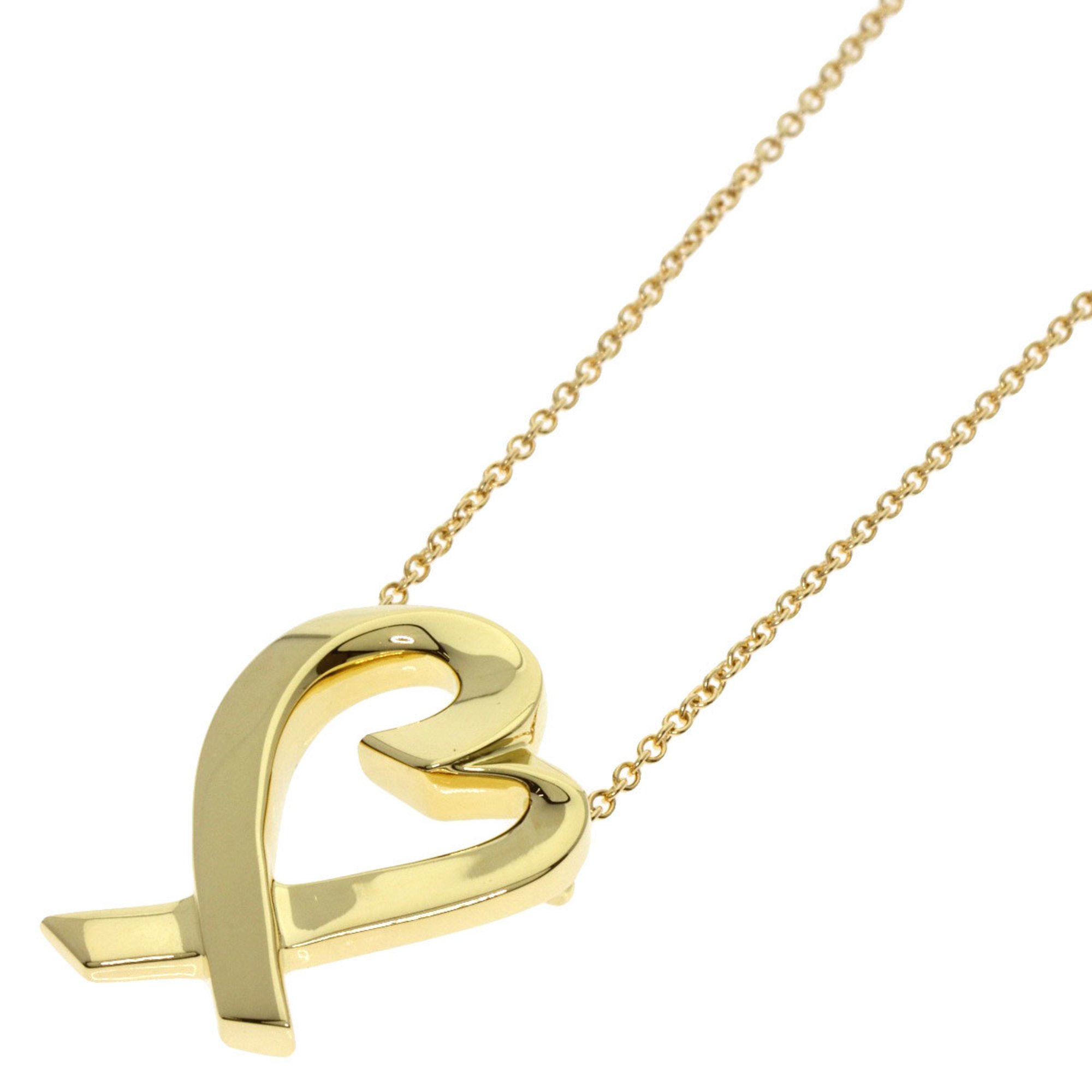 Tiffany Loving Heart Necklace, 18K Yellow Gold, Women's, TIFFANY&Co.