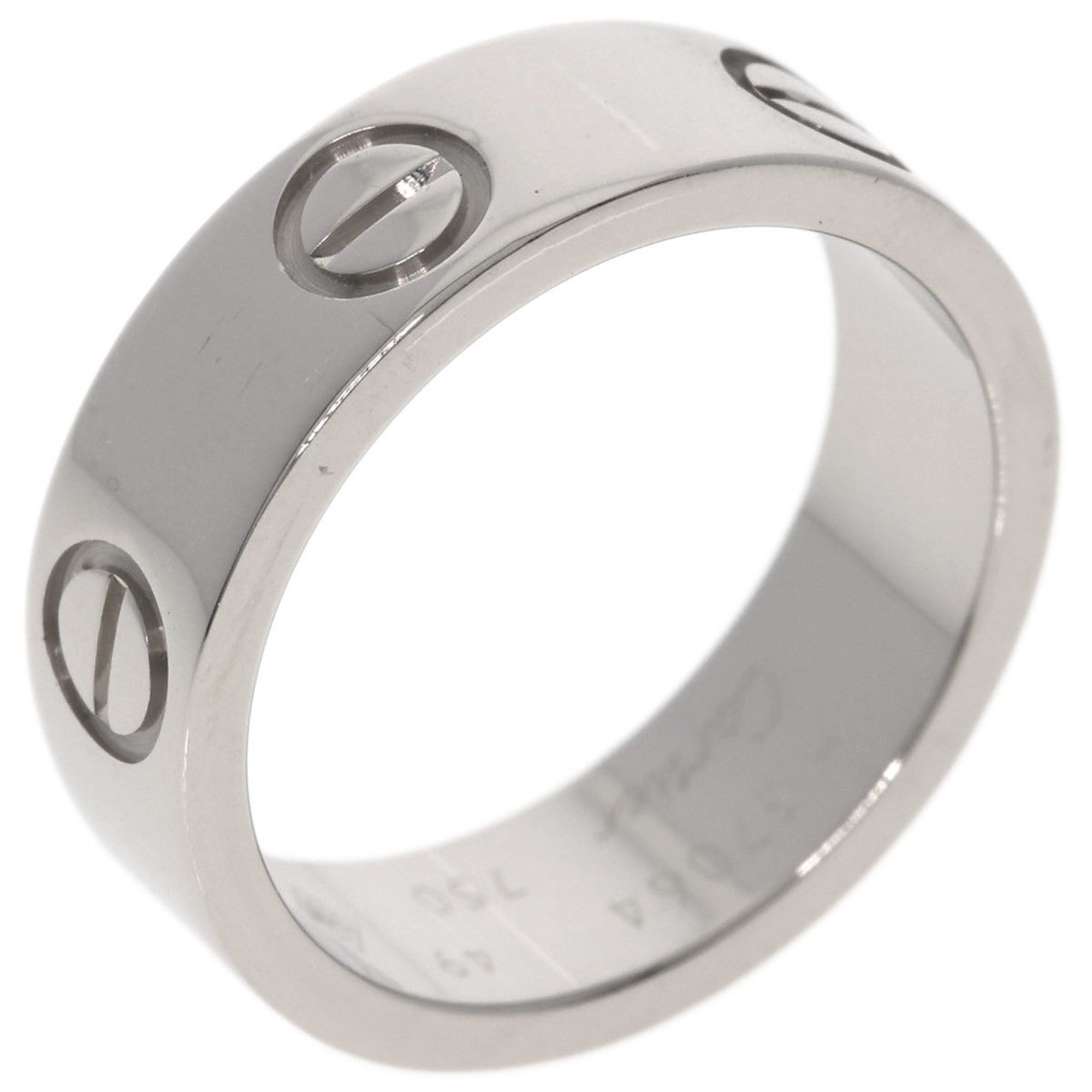 Cartier Love Ring #49 Ring, K18 White Gold, Women's CARTIER