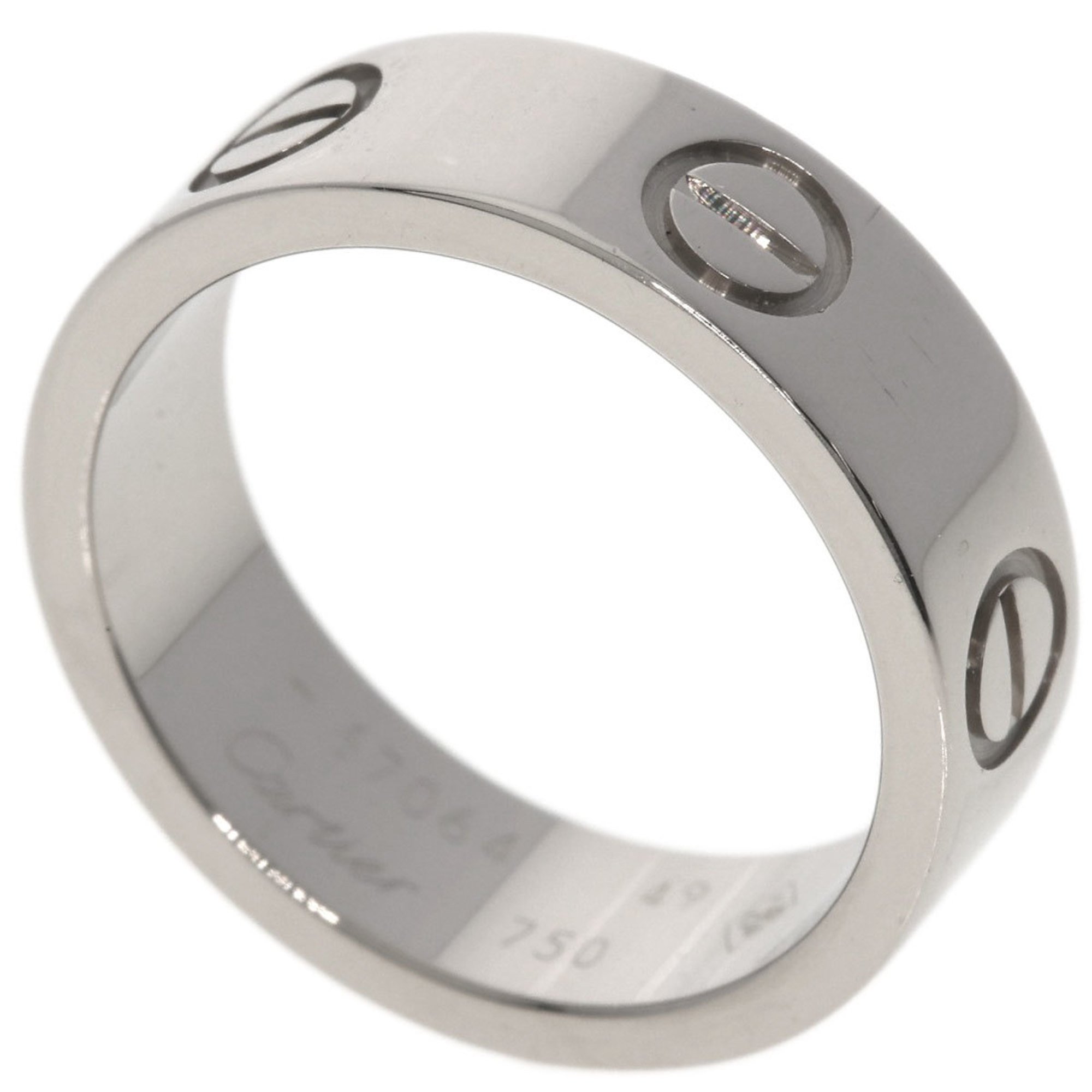 Cartier Love Ring #49 Ring, K18 White Gold, Women's CARTIER