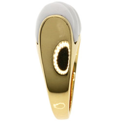 BVLGARI Tronchetto White Ceramic Ring, 18K Yellow Gold, Women's