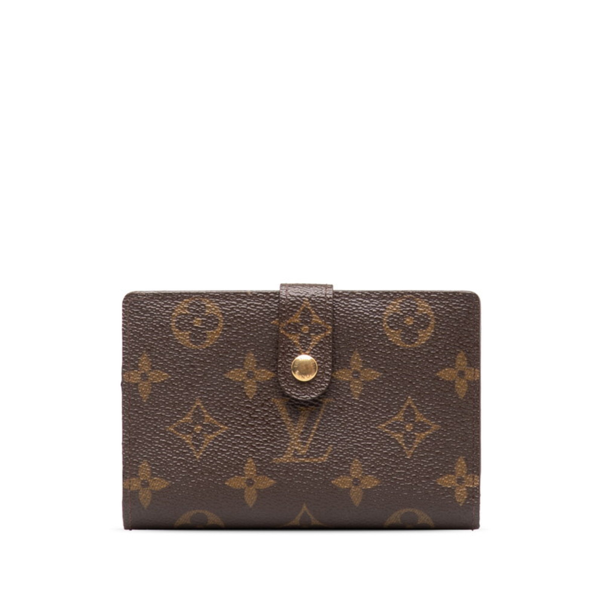 Louis Vuitton Monogram Portemonnay Bifold Wallet M61663 Brown PVC Leather Women's LOUIS VUITTON