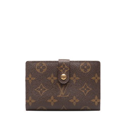 Louis Vuitton Monogram Portemonnay Bifold Wallet M61663 Brown PVC Leather Women's LOUIS VUITTON