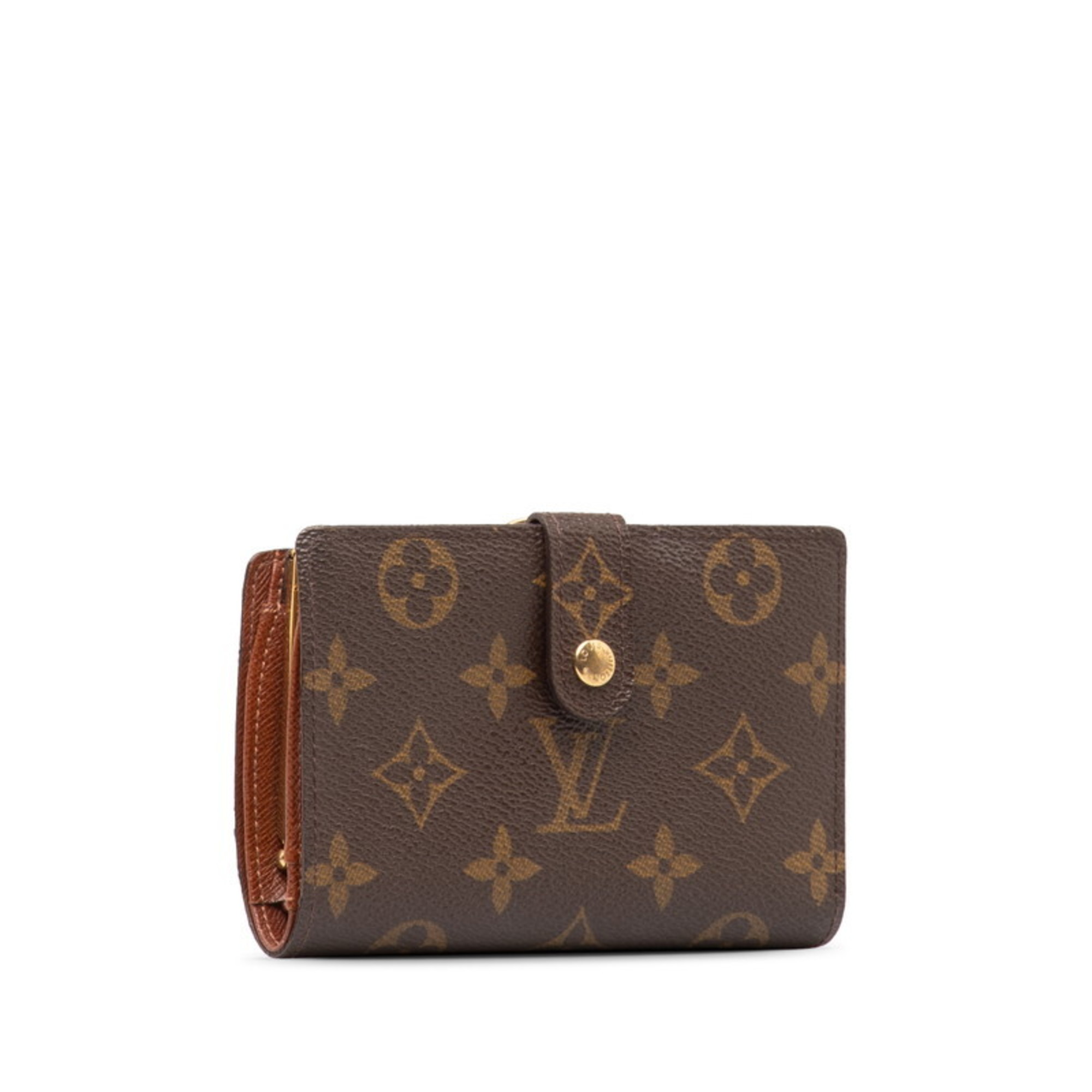 Louis Vuitton Monogram Portemonnay Bifold Wallet M61663 Brown PVC Leather Women's LOUIS VUITTON