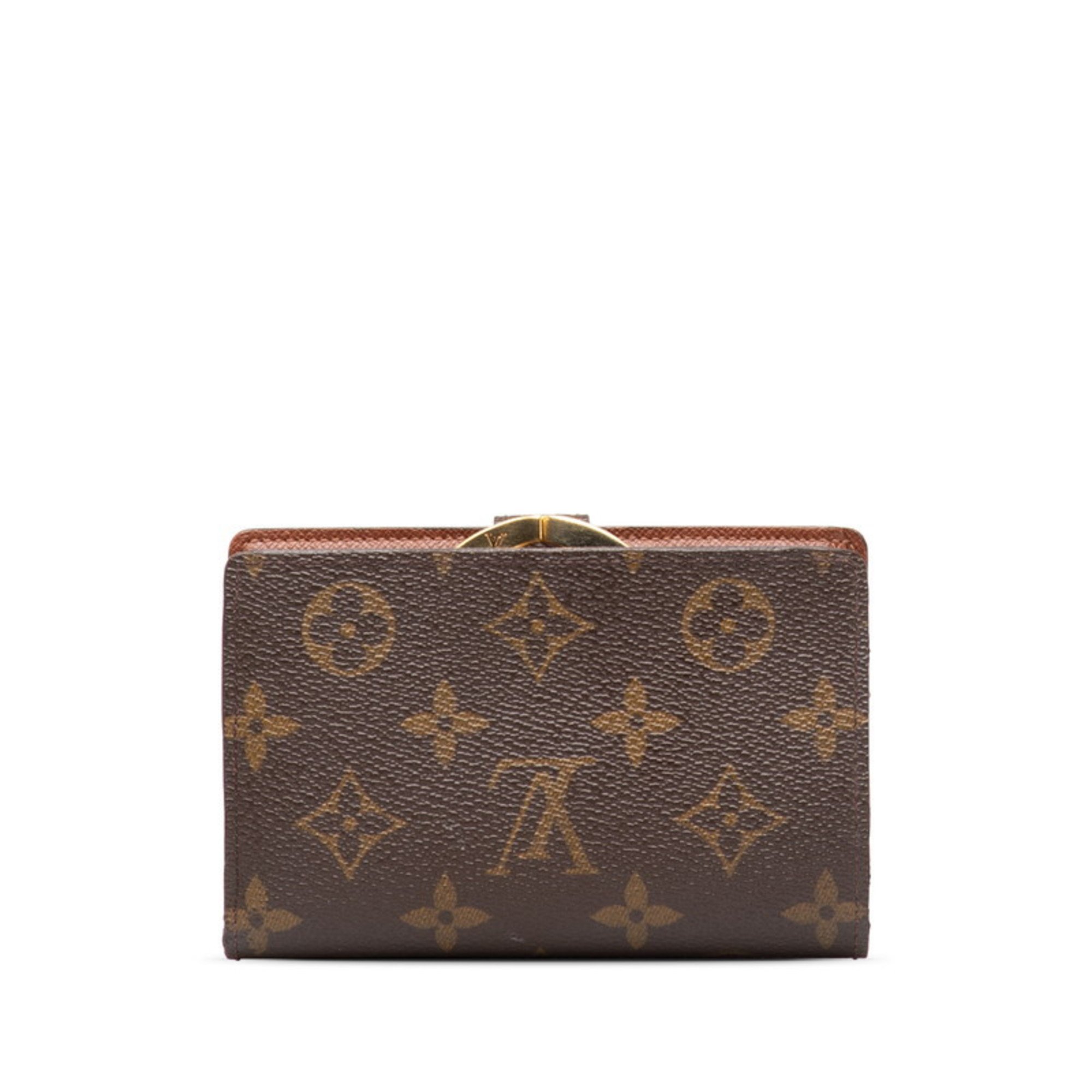 Louis Vuitton Monogram Portemonnay Bifold Wallet M61663 Brown PVC Leather Women's LOUIS VUITTON