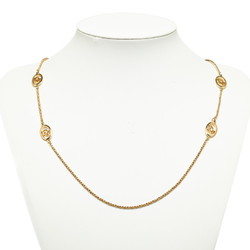 Christian Dior Dior Long Chain Necklace Gold Plated Women's